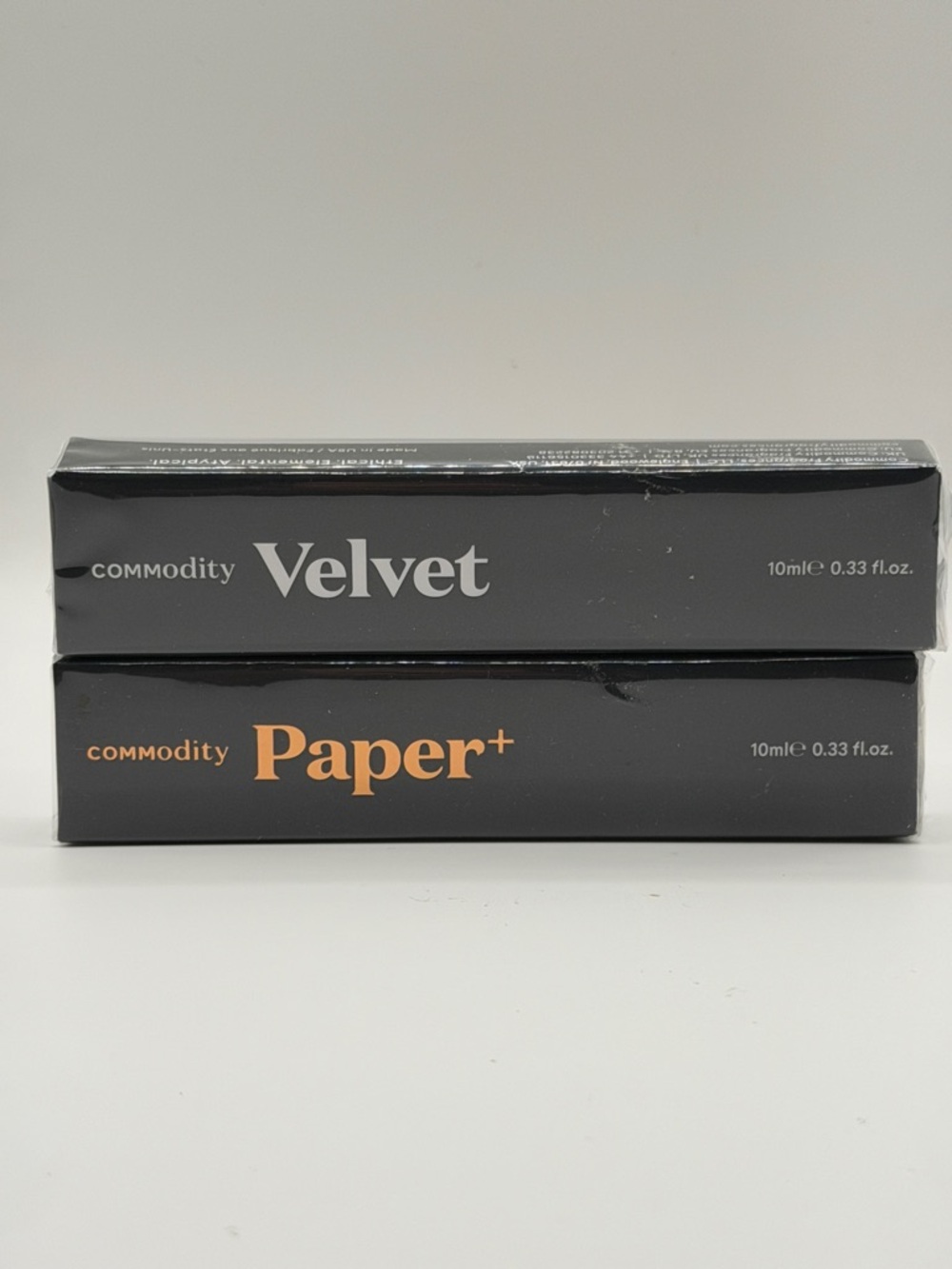 commodity Velvet & Paper+ Fragrance Bundle! Travel Size Sprays 10mLx2 NEW/SEALED